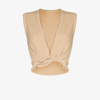 Jacquemus Neutral Le Haut Noué Knotted Top - Women's - Cotton/polyamide/viscose In Neutrals