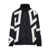 Versace La Greca Print Windbreaker In Black White
