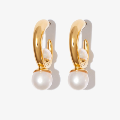 Khiry Gold Vermeil Tiny Isha Pearl Hoop Earrings
