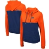 Colosseum Orange/navy Auburn Tigers Aidan Lightweight Half-zip Hoodie In Orange