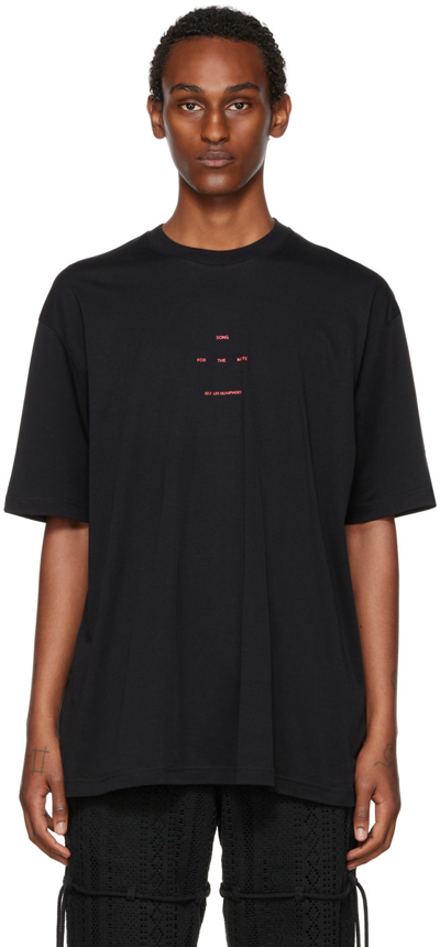 Song For The Mute Map Graphic Cotton Oversized Crewneck T-shirt In Black