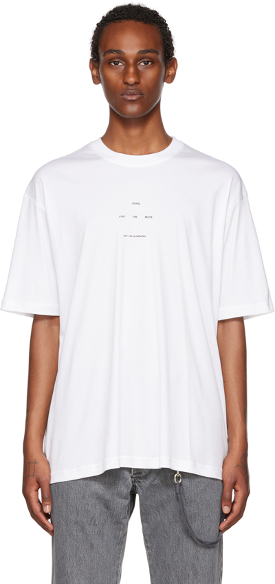 Song For The Mute 22.1 Avenue Logo-print T-shirt In Weiss