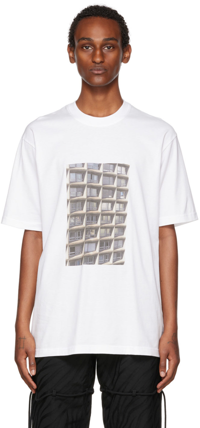 Song For The Mute Windows Graphic-print Oversized-fit Cotton-jersey T-shirt In White