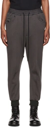 Song For The Mute Gray Paneled Lounge Pants In Washed Black