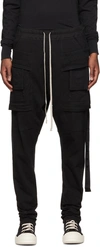 Rick Owens Drkshdw Cargo Trousers With Elastic Waistband And Utility Pockets In 09 Black