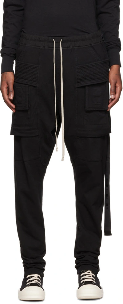 Rick Owens Drkshdw Pouch-pocket Cropped Track Pants In Black