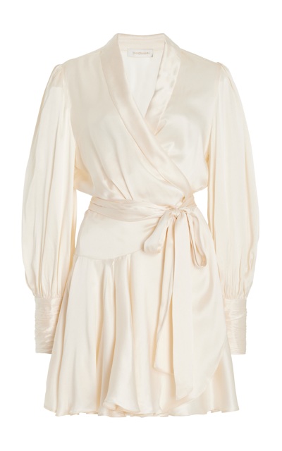 Zimmermann Women's Range Silk Mini Wrap Dress In White