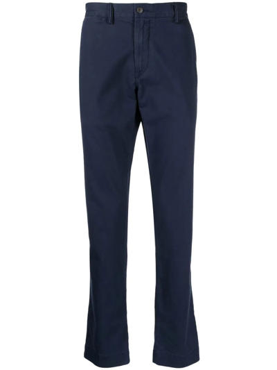 Polo Ralph Lauren Bedford Tailored-cut Trousers In Blue
