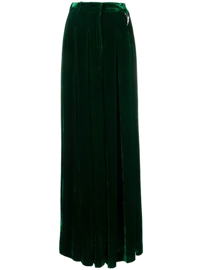 Roberto Cavalli Woman Emerald Green Wide Leg Trousers