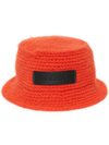 JW ANDERSON LOGO-PATCH KNITTED BUCKET HAT