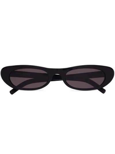 Saint Laurent Sl 557 Shade Sunglasses In Black-black-black