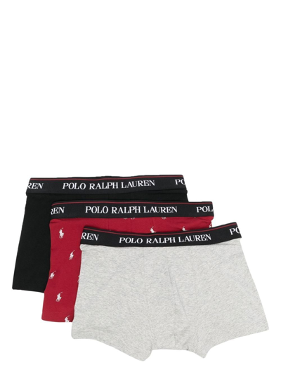 Polo Ralph Lauren Logo-waistband Boxers Set Of 3 In Black