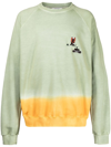 NICK FOUQUET EMBROIDERED TWO-TONE SWEATSHIRT