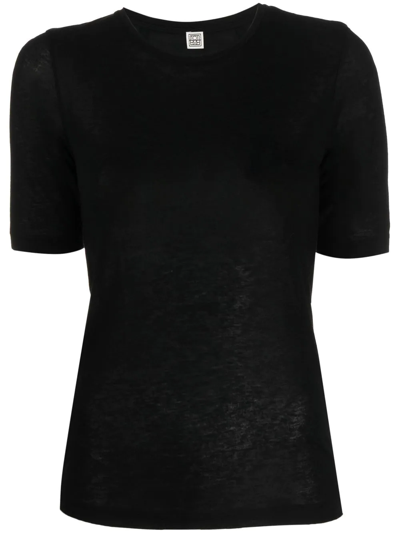 Totême Classic Rib Tee In Black