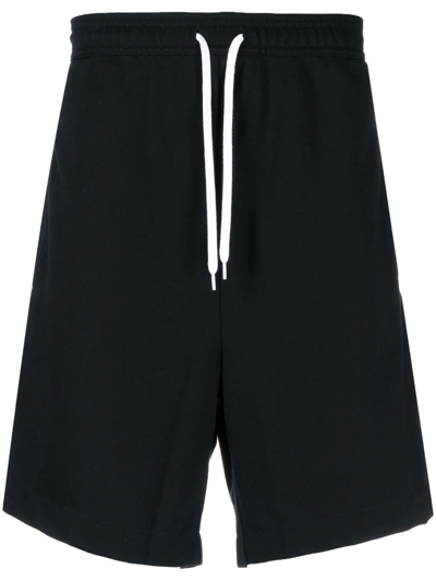 Fred Perry Logo-embroidered Drawstring Shorts In Black