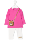 MOSCHINO TEDDY BEAR RUCHED-DETAIL TRACKSUIT SET