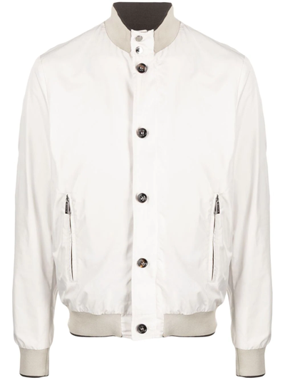 Moorer Nabucco-km Double-breasted Coat In Beige