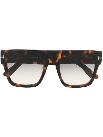Tom Ford Renee Square-frame Sunglasses In Brown