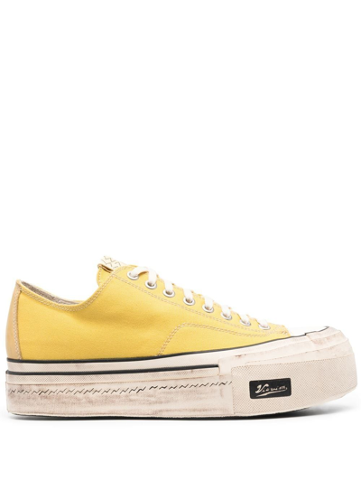 Visvim Platform-sole Low-top Trainers In Yellow