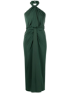 Cinq À Sept Cinq A Sept Kaily Twist Halter Midi Dress In Green