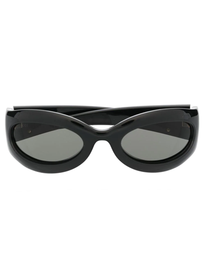 Gucci Logo Square Tinted Sunglasses In Black