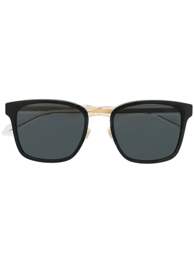 Gucci Square Tinted Sunglasses In Black