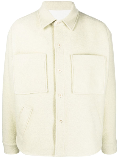 Costumein Button-down Virgin-wool Coat In White
