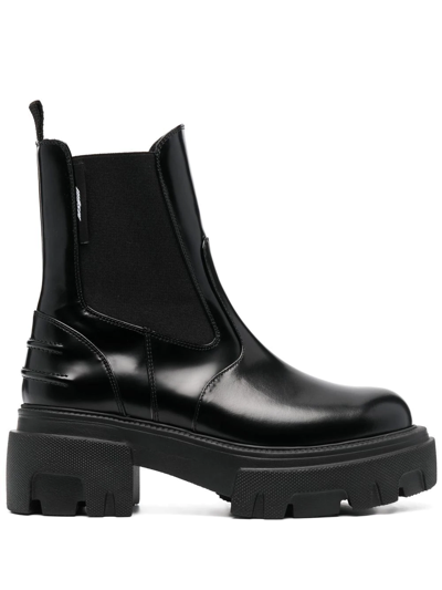 Msgm Elasticated-side Panel Boots In Black