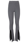 Remain Birger Christensen Omly Ribbed Stretch-knit Leggings In Asphalt