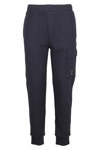 C.p. Company Diagonal Raised Fleece Track Pants In Total Eclipse