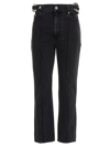 Jw Anderson Chain Link Slim Fit Denim Jeans In Nero