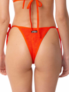 Mc2 Saint Barth Woman Wrinkle Cheeky Swim Briefs In Orange