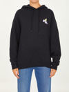 Off-white Regular Fit Flower Arrow Graphic Hoodie