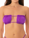 Mc2 Saint Barth Woman Purple Bandeau Top Swimsuit In Purple