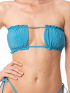 Mc2 Saint Barth Woman Lurex Bandeau Top Swimsuit In Blue