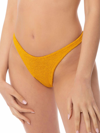 Mc2 Saint Barth Woman Crinkle Cheeky Swim Briefs In Yellow