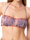 MC2 SAINT BARTH WOMAN BANDEAU TOP SWIMSUIT WITH LIBERTY PRINT MADE WITH LIBERTY FABRIC