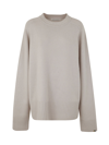 Extreme Cashmere Oversized Roundneck Cashmere Pullover In Chalk