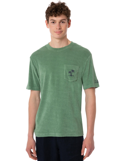 Mc2 Saint Barth Man Terry T-shirt With Pocket