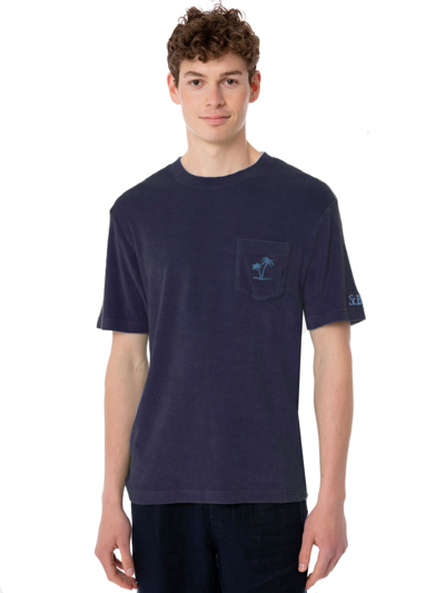 Mc2 Saint Barth Man Terry T-shirt With Pocket