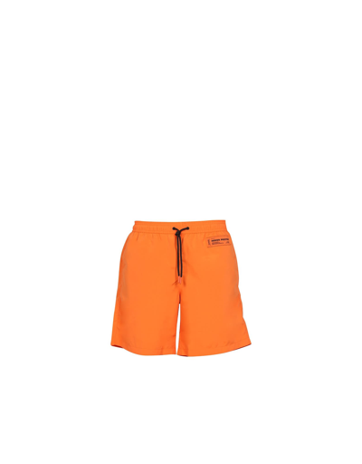 Heron Preston Logo-patch Swim Shorts In Orange