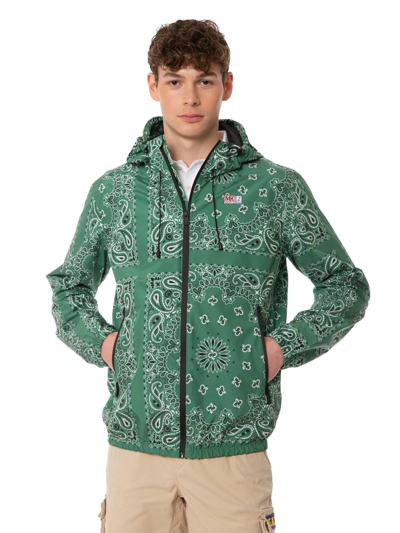 Mc2 Saint Barth Man Hooded Jacket In Green