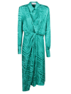 Giuseppe Di Morabito Green Zebra Jacquard Mini Dress In Emerald Green