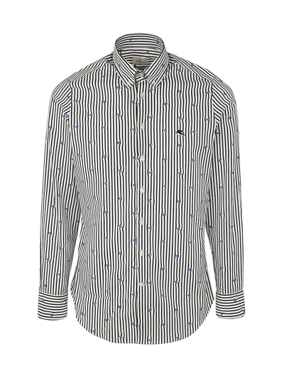 In Bed With You Botton Down With Logo Slim Shirt In Multi