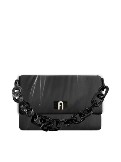 Furla 1927 Soft Mini Shoulder Bag In Nero