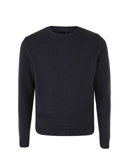 In Bed With You Round-neck Basic Pullover In Blue