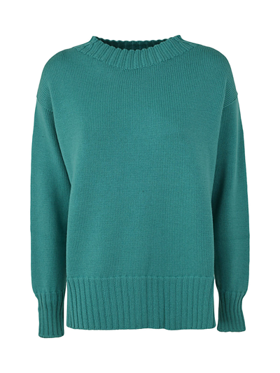 Drumohr Oversized Round Neck In Tiffany