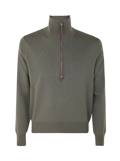 Tom Ford Merino Wool Half-zip Sweater In Unknown