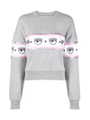 Chiara Ferragni Maxilogomania Sweatshirt In Lunar Rock