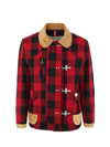Fay Mens Red Other Materials Outerwear Jacket In Black